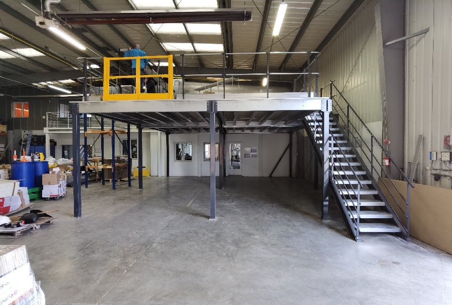 Plateforme poteaux 1 niveau - bccom rayonnage_6