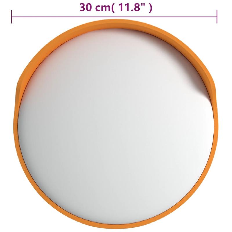 Vidaxl miroir de traffic convexe extérieur orange ø30 cm polycarbonate 153081_6