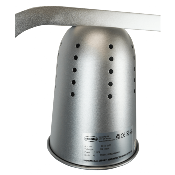 Lampe chauffant argent 7518.0175 COMBISTEEL_6