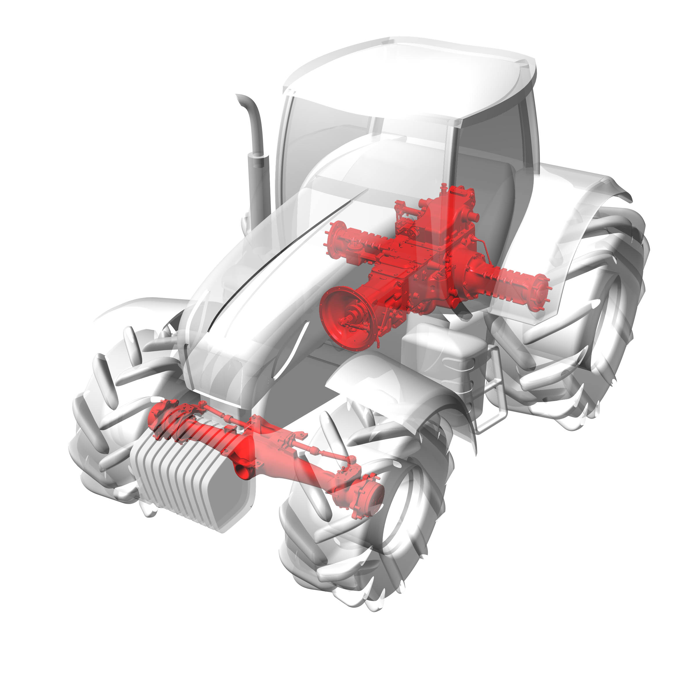 Ponts avant et arrière pour machines industrielles