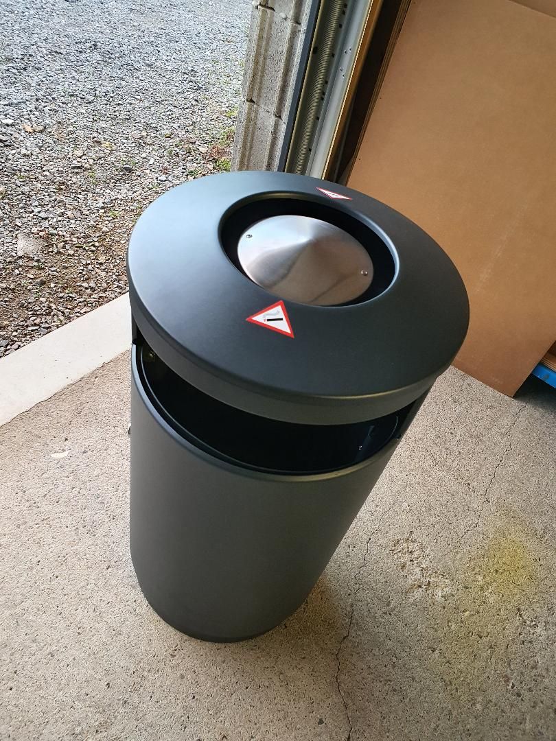 Cendrier poubelle en acier galvanisé - Gamme Australia UrbainEco - Contenance 75-80L_6