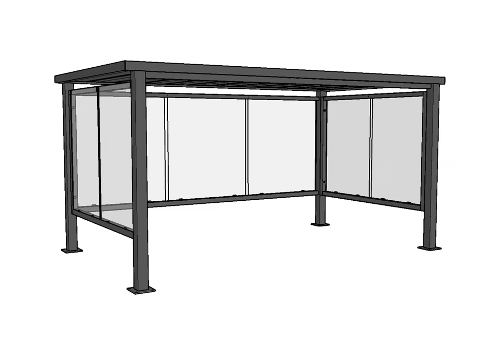 Abri détente à toit plat - Profondeur 2330mm x l4060mm x h2100mm - MIGA - Le temple du mobilier_6