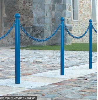 Potelet à chaînes - Guidage piétonnier et maîtrise d'accès - Modèles PROVINCE, CARREFOUR, AGGLO_6