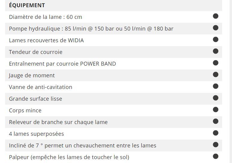 Lamier d'élagage LRS 2402 - Greentec - largeur de travail 2,4 m avec transmission Power Drive et lames WIDIA_6
