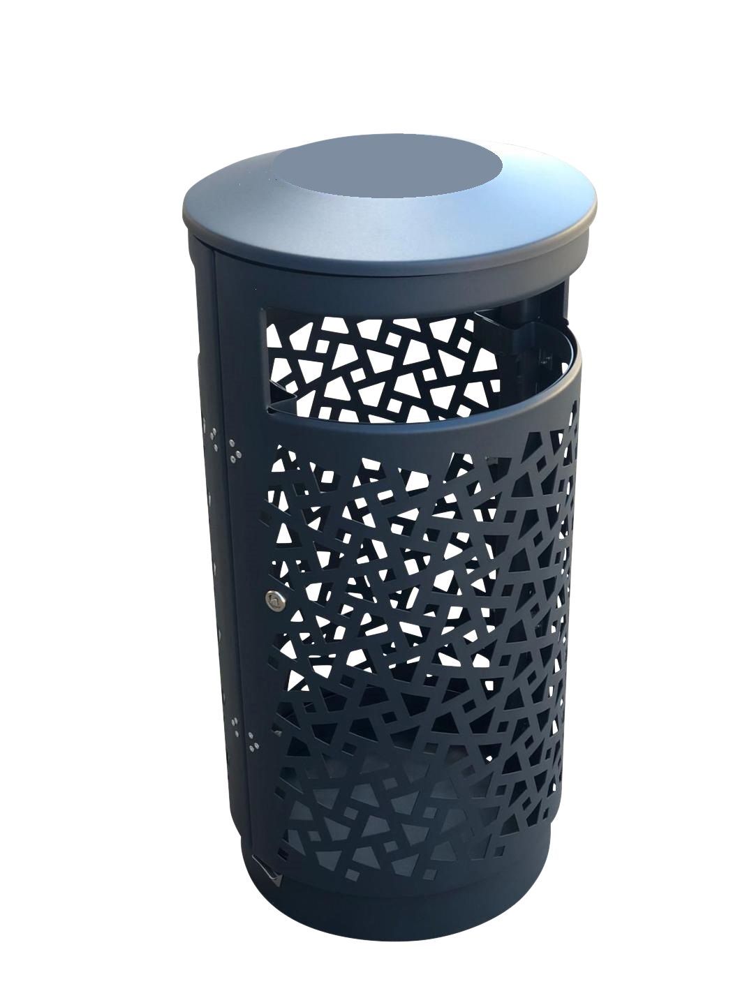 Poubelle publique tri sélectif double flux - acier galvanisé renforcé - 2x40L ou 80L - coloris personnalisables_7