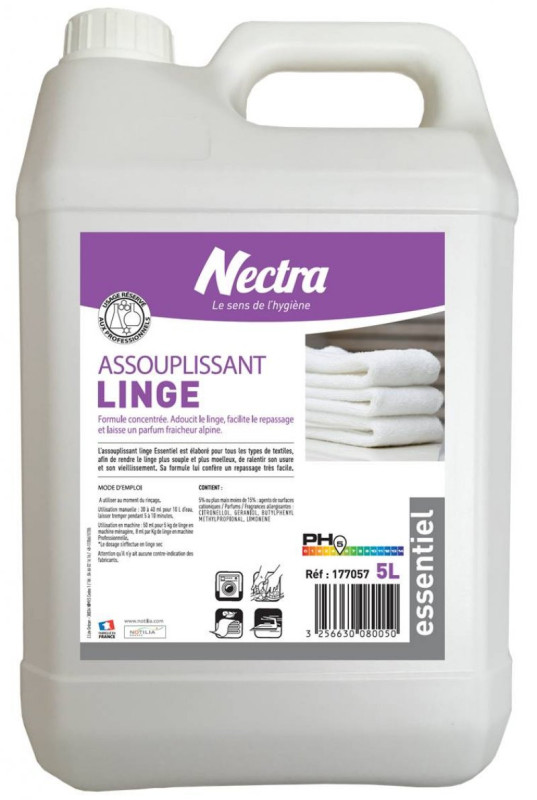 Essentiel assouplissant adoucissant linge ph: 5.5 +/- 1 - bidon de 5l_6