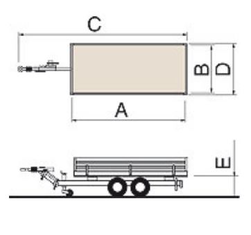 Remorque tri-benne basculante ECIM TBE 200 V - Angle de basculement arrière 40° - PTC 2000 kg_6