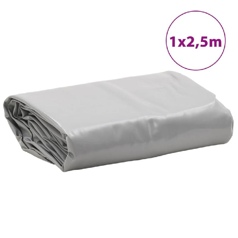 Vidaxl bâche gris 1x2,5 m 650 g/m² 156042_6