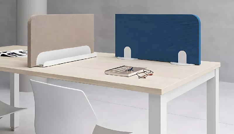 Panneau écran acoustique pour bureau avec pieds circulaires So Tineo_6