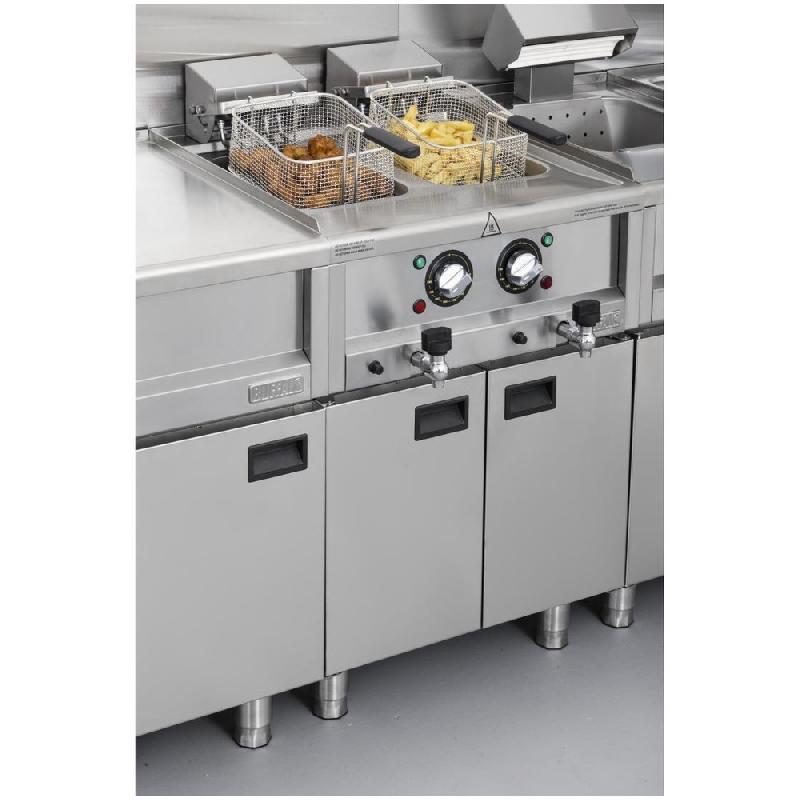 Friteuse électrique à poser - 2 cuves 8L - Série 600 - Buffalo - CU477_6