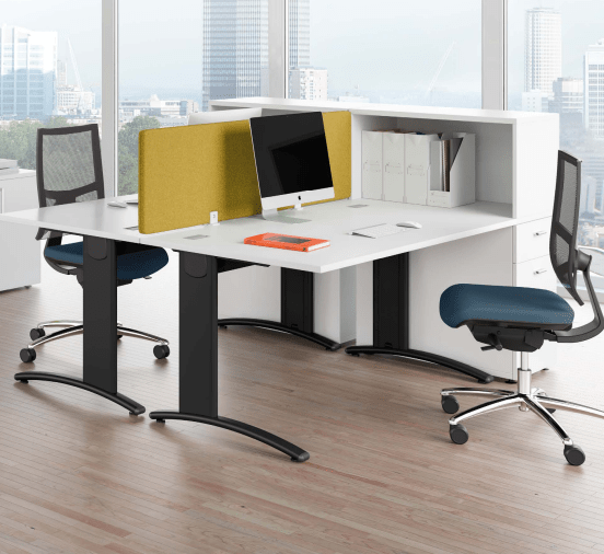 Postes de travail ÉLISE+ Columbia - pieds réglables en hauteur - plateaux stratifiés antibactériens_6