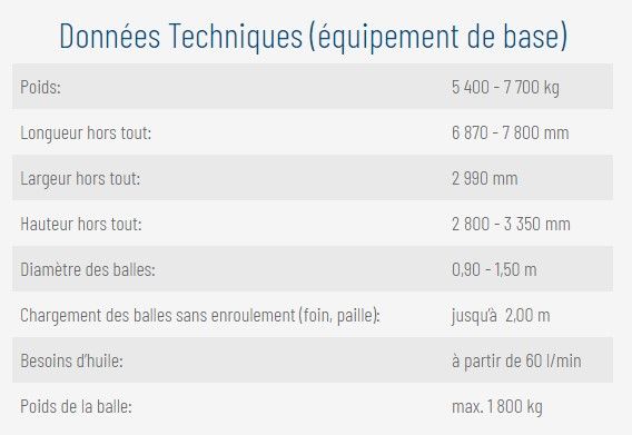 G5040 Kombi - Presse-enrubanneuse agricole - Göweil Maschinenbau GmbH - Poids : 5 400 à 7 700 kg_6