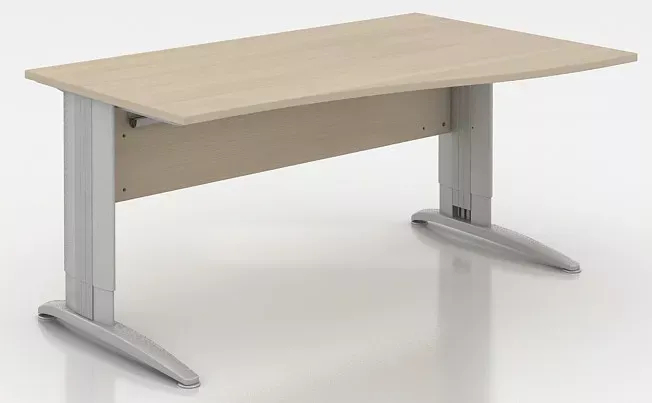 Bureau individuel réglable en hauteur avec goulotte passe-câbles So Enix_6