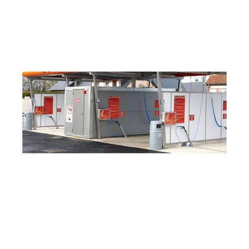 Coffret pour station de lavage avec dimensions compactes