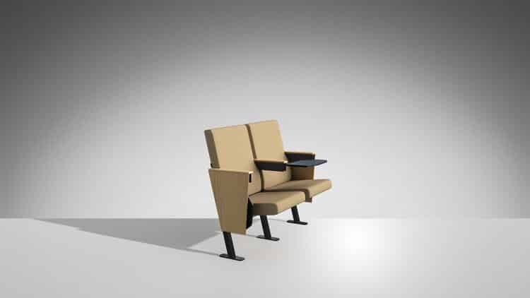 Fauteuil de conférence design et flexible avec tablette écritoire - Divina - configurable sur sols plats et gradins_7