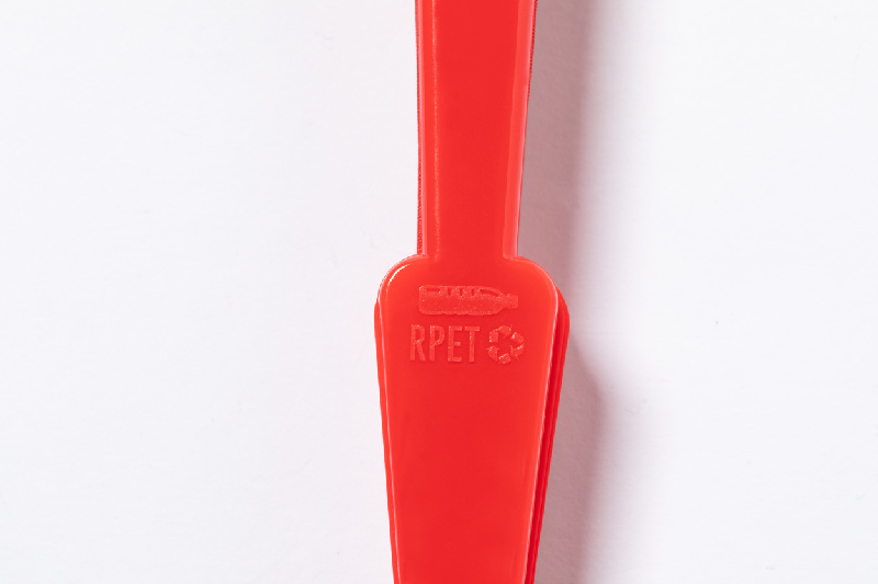Éventail en polyester RPET avec nervures en PP - Couleur rouge - Poids 47g_6