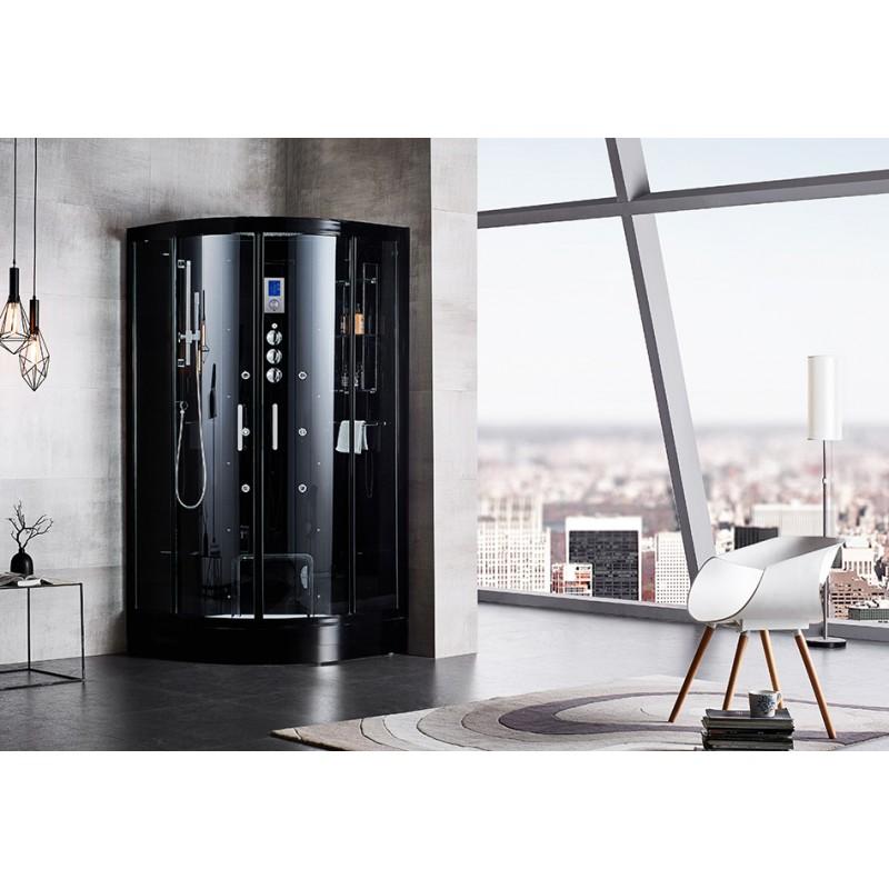 CABINE DOUCHE HAMMAM ARCHIPEL® QDR 100C BLACK_6