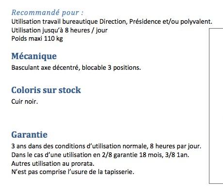 Fauteuil de direction confortable Business - Sitek - cuir noir_6