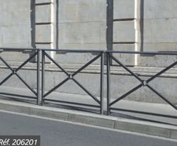 Barrière main courante LISBONNE - Simple croix, rosage ou grillagé - Longueurs 1000 ou 1500 mm_6