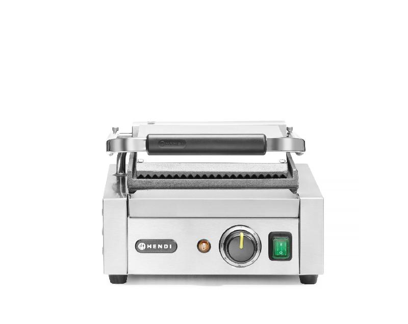 Grill de contact modèle simple 1/2 rainuré 1/2 lisse 220x230mm HENDI_6