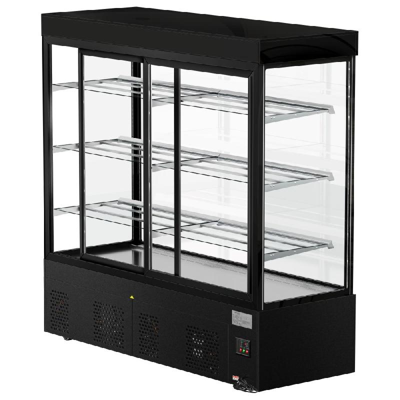 Vitrine réfrigérée pour pâtisserie MADRID - 1800 mm - 3 étagères - Noir_6