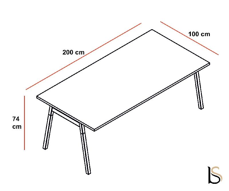 Table rectangulaire pieds en bois Ogi - MDD. - Oui, Anthracite_6