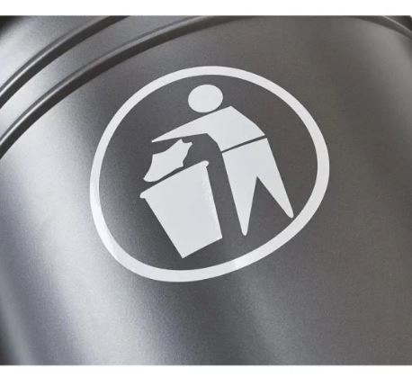 Corbeille publique Gascogne 60 L - aluminium moulé - acier électrozingué - ouverture par clé triangle_6