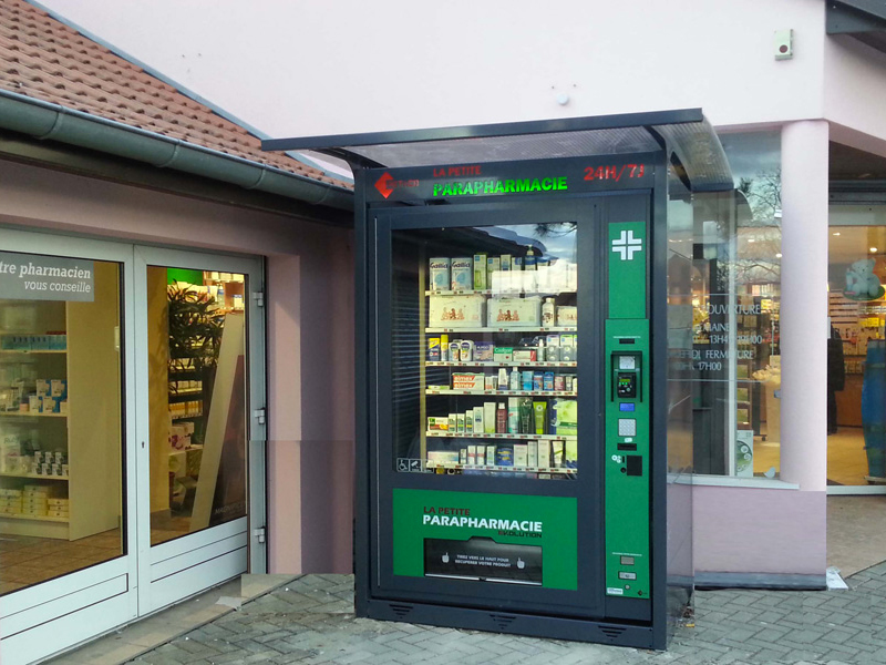 Distributeur automatique de produits pharmaceutiques clés en main - Étagères modulables - Paiement par CB, billets et monnaie_0