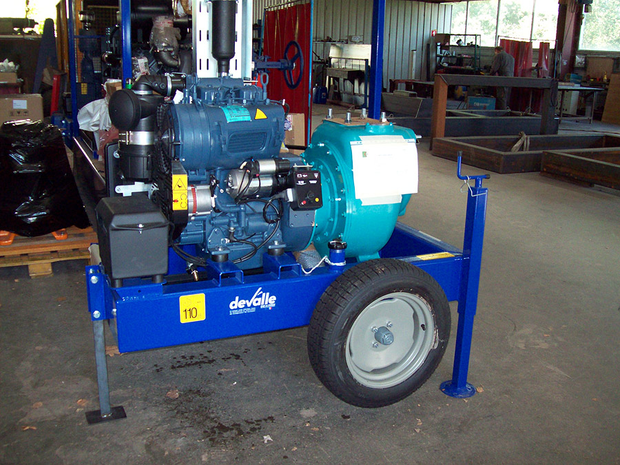 Groupe motopompe sur mesure - gamme GMP TP travaux publics : eaux claires et chargées jusqu'à 1000 m3/h - Devalle Eau et Force_6