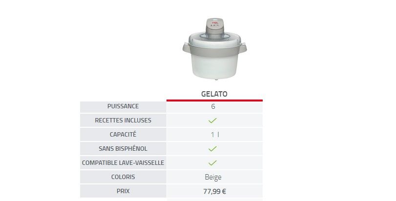 Ig500131 - Sorbetière professionnelle Seb - 6W - Glaces, sorbets et yaourts glacés_6