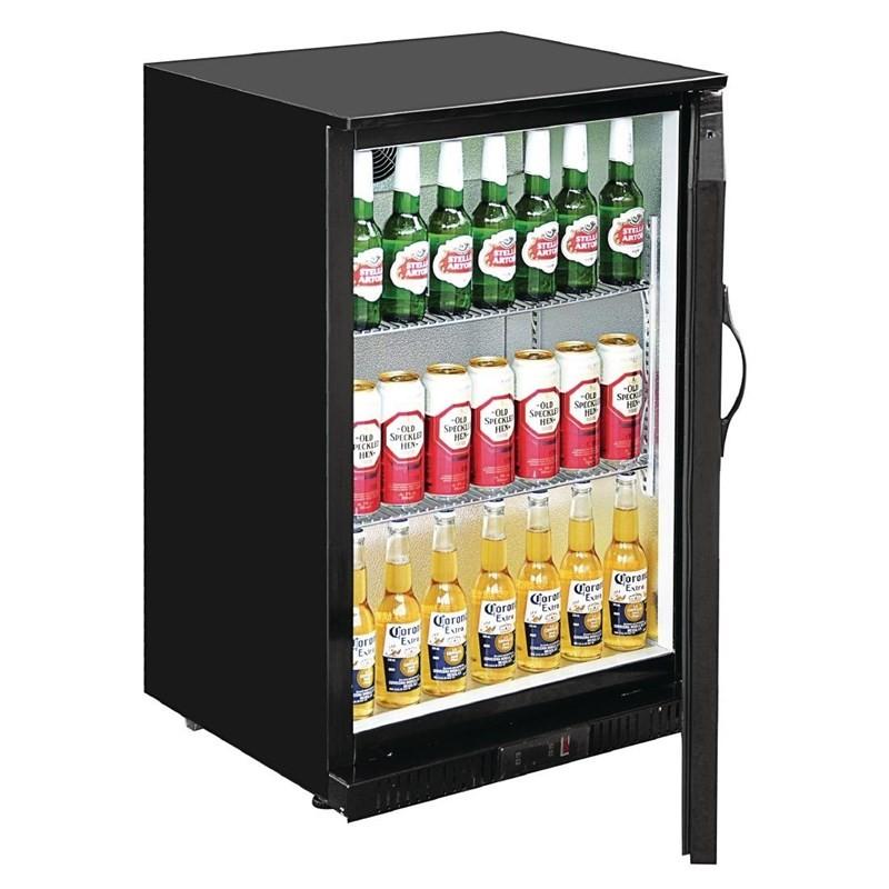 Arrière-bar une porte pleine noir Série G 900mm 138L GL015 Polar_6