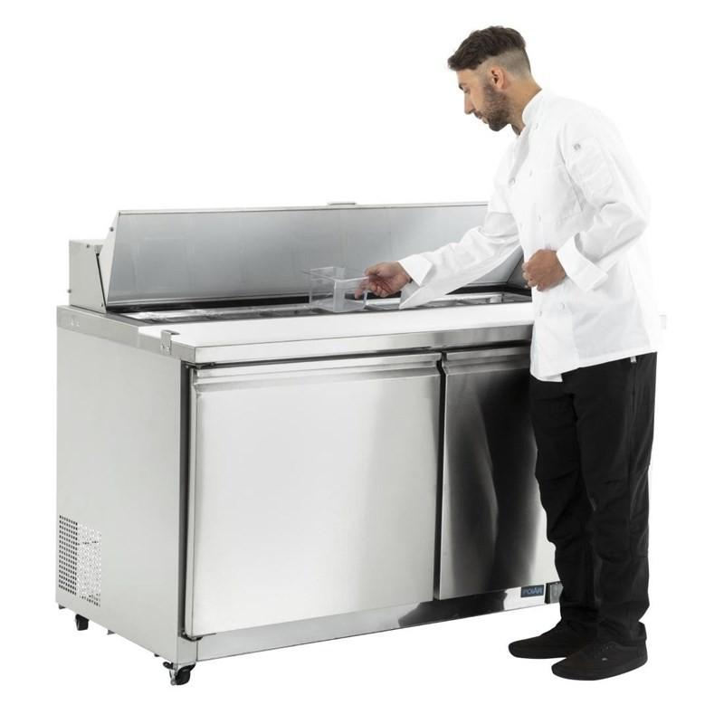 Comptoir de préparation 2 portes 527L Série U 16x GN 1/6 GD883 Polar_6