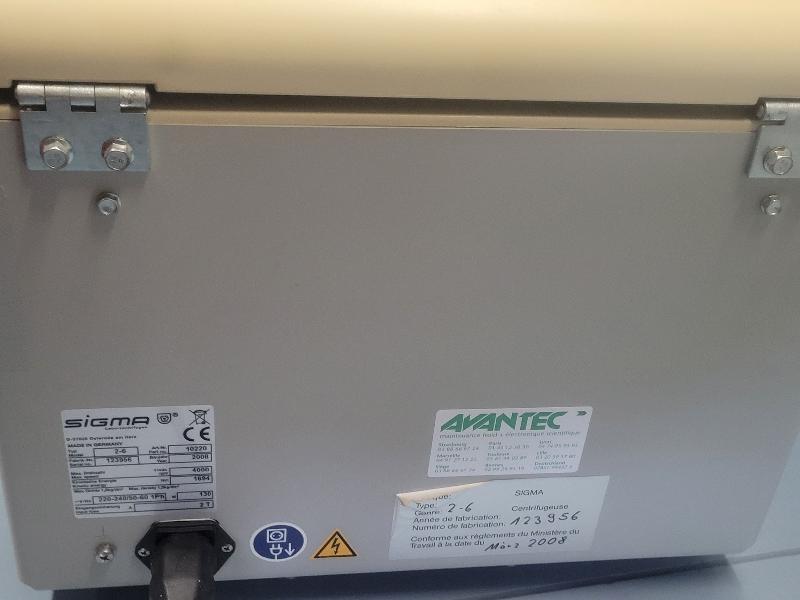 Centrifugeuse SIGMA 2-6 avec rotor 11030_6