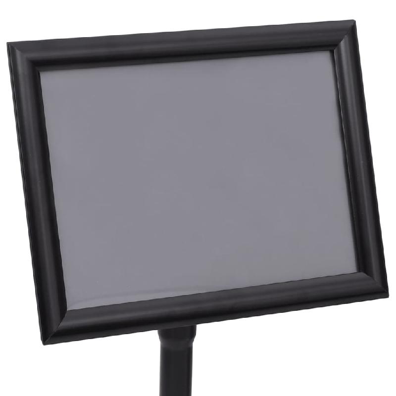 Vidaxl support d'affiche a4 sur pied noir alliage d'aluminium 51208_6