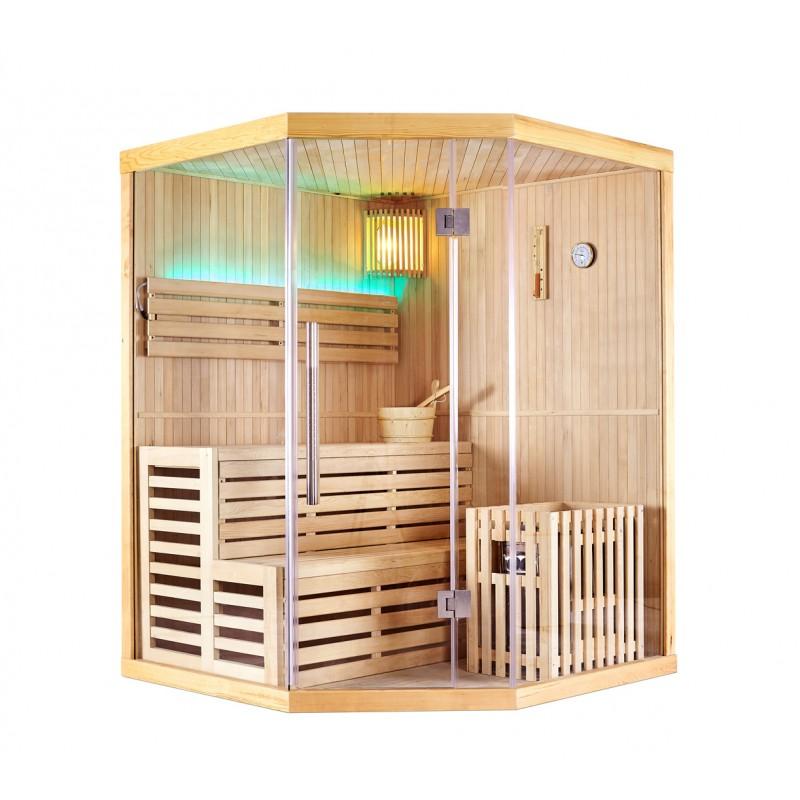 SAUNA D'ANGLE FINLANDAIS NORDICA® VAPEUR V34 (3-4 PLACES) - 150 X 150 X H.200_6