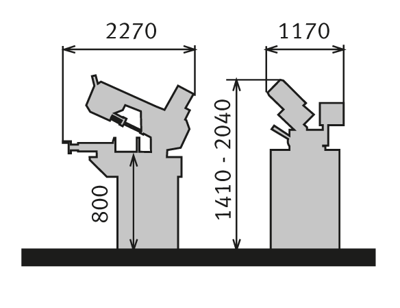 Scie à ruban hydraulique Metallkraft BMBS 300 x 320 HA-DG - Coupe angulaire de métaux de +60° à -45°_6