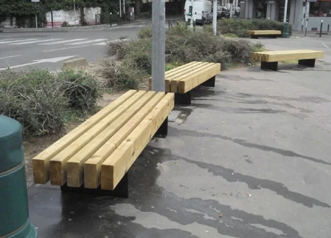 Banquette KASTEL bois et acier galva_6