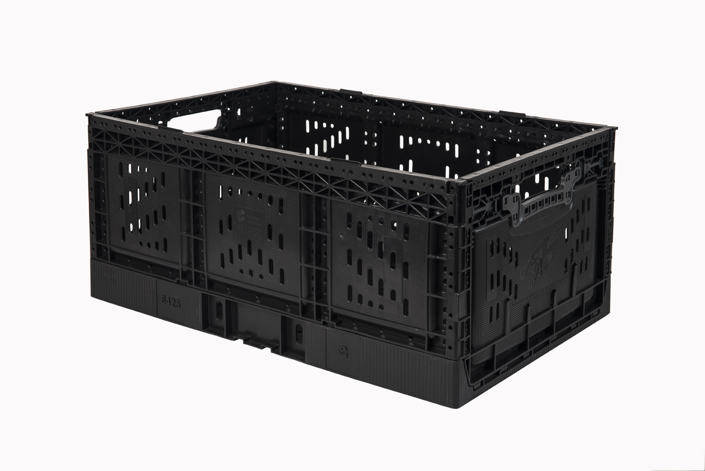 Bac pliable en plastique - verrou actif 625 - robuste, écologique et empilable_6