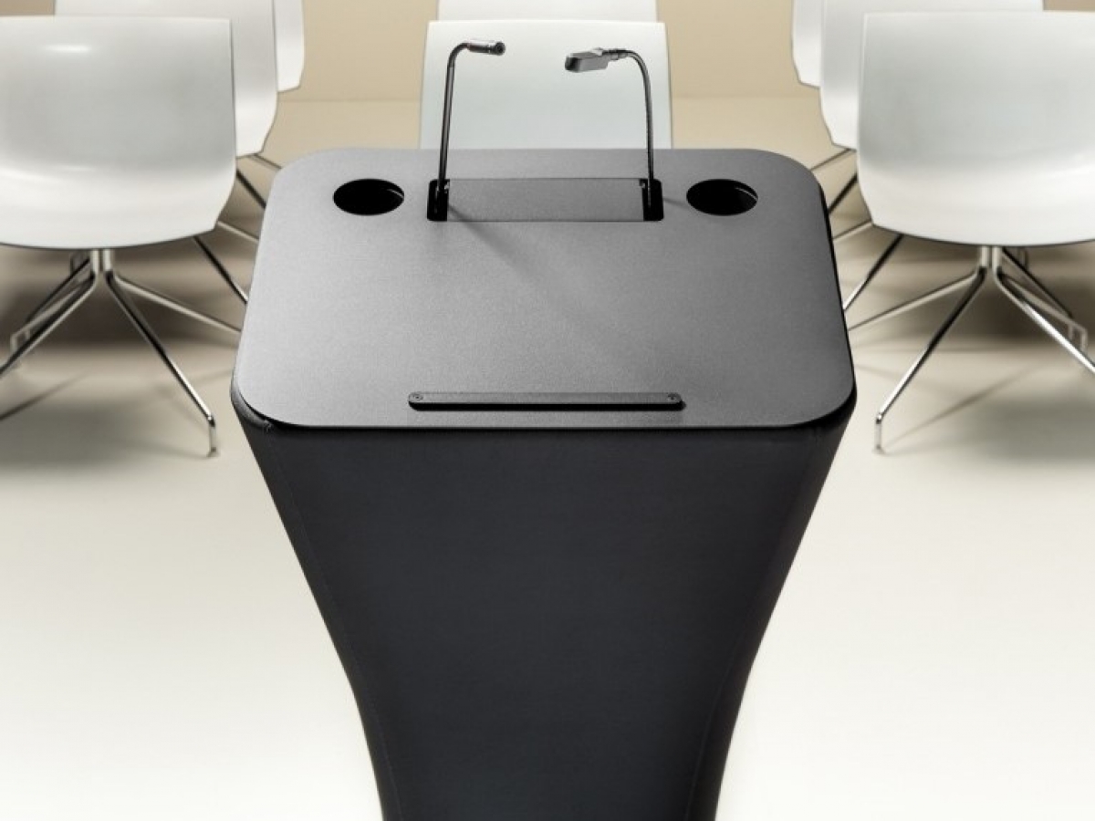 Pupitre de conférence design NAGOYA - Confortable, équilibré et équipé de multiples accessoires_6