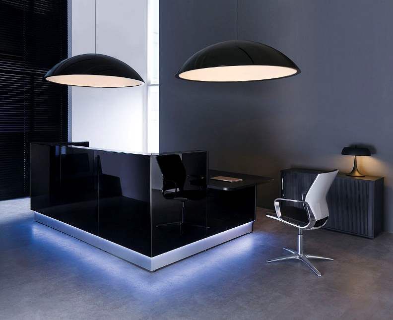 Banque d'accueil ligna en verre laque, design_6