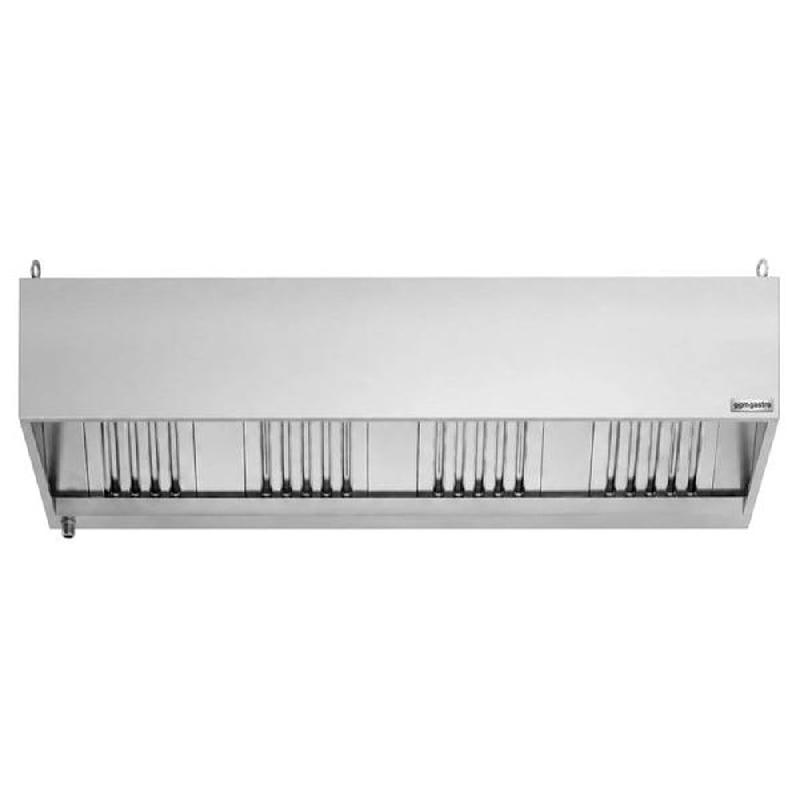 Hotte caisson inox statique 2m20 avec filtre et éclairage | Profondeur 900 mm_6