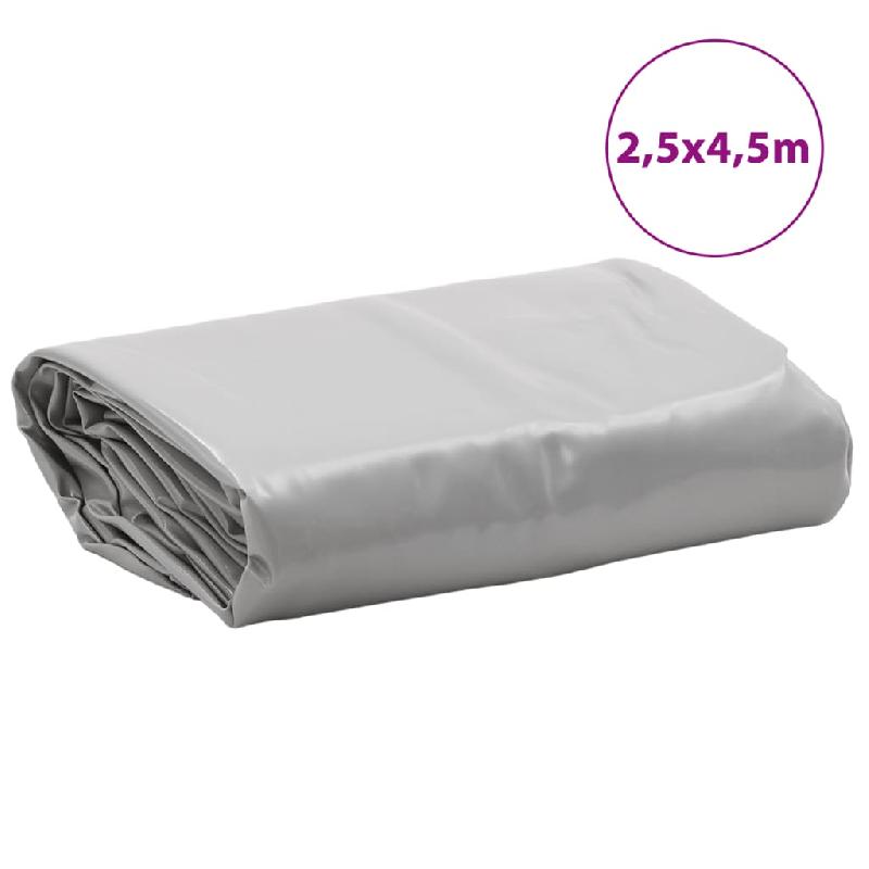 Vidaxl bâche gris 2,5x4,5 m 650 g/m² 156045_6