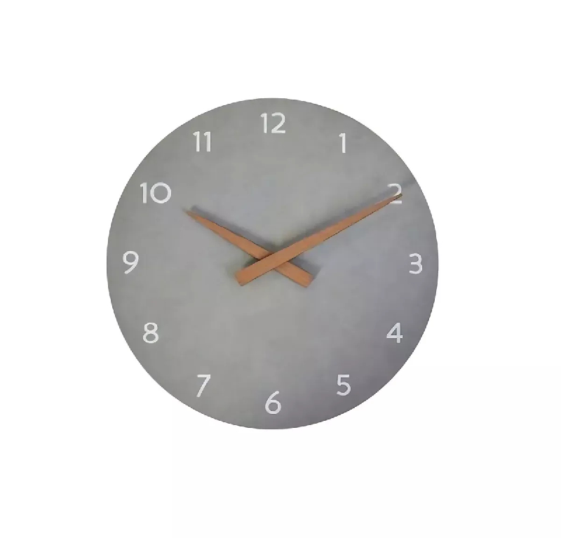 Horloge murale bois gris_6