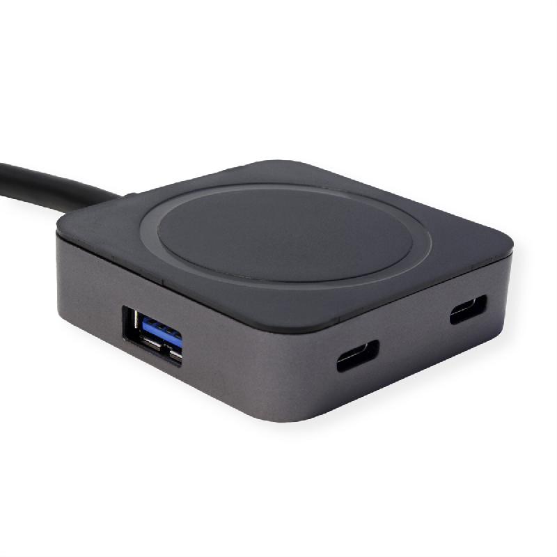 VALUE Hub USB 3.2 Gen1, 4 ports (2x A+ 2x C) avec câble prolongateur, noir, 10 m_6