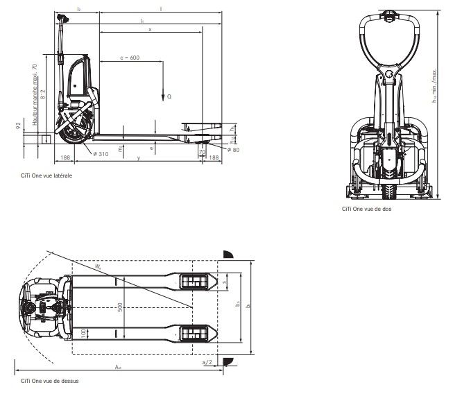ECH 12, transpalette électrique avec dimensions compactes