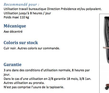 Fauteuil Directionnel avec accoudoirs  JOHN - Sitek - cuir noir_6