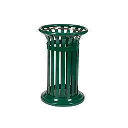 Corbeille publique avec support sac - BORNEO - Acier poudré anti-UV - 35L ou 60L_6