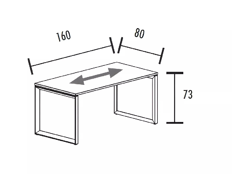 Bureau individuel avec retour piètement fermé So Sierro_6