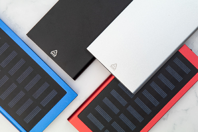 Power Bank en aluminium recyclé avec chargeur solaire intégré - 4000 mAh - 2 ports USB et USB-C_6
