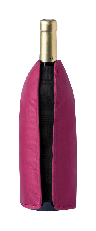 Étui rafraîchisseur à vin - tissu TC - élastique intérieur - couleur bordeaux_6